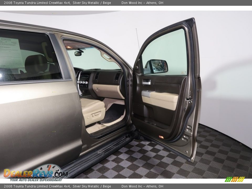 2008 Toyota Tundra Limited CrewMax 4x4 Silver Sky Metallic / Beige Photo #27