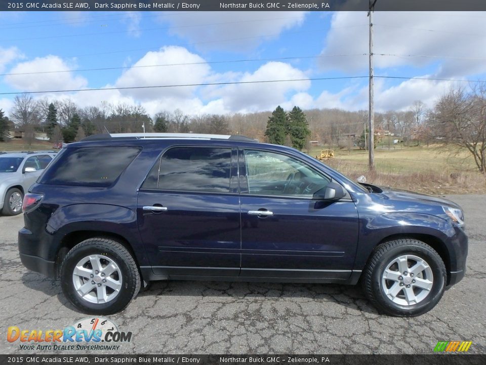 2015 GMC Acadia SLE AWD Dark Sapphire Blue Metallic / Ebony Photo #4