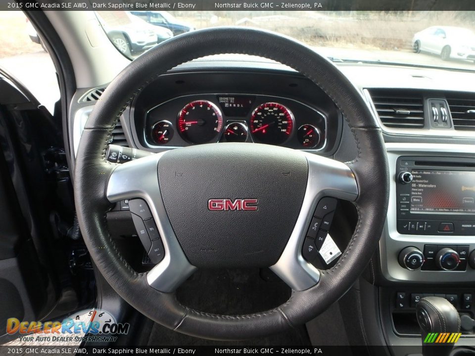 2015 GMC Acadia SLE AWD Dark Sapphire Blue Metallic / Ebony Photo #25