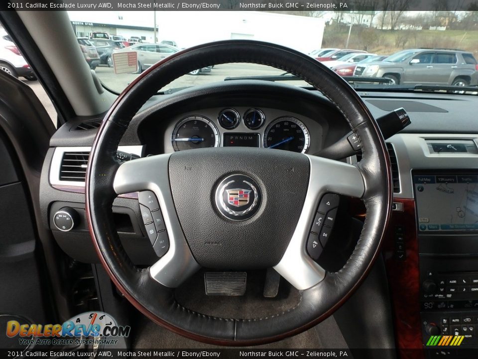 2011 Cadillac Escalade Luxury AWD Mocha Steel Metallic / Ebony/Ebony Photo #23