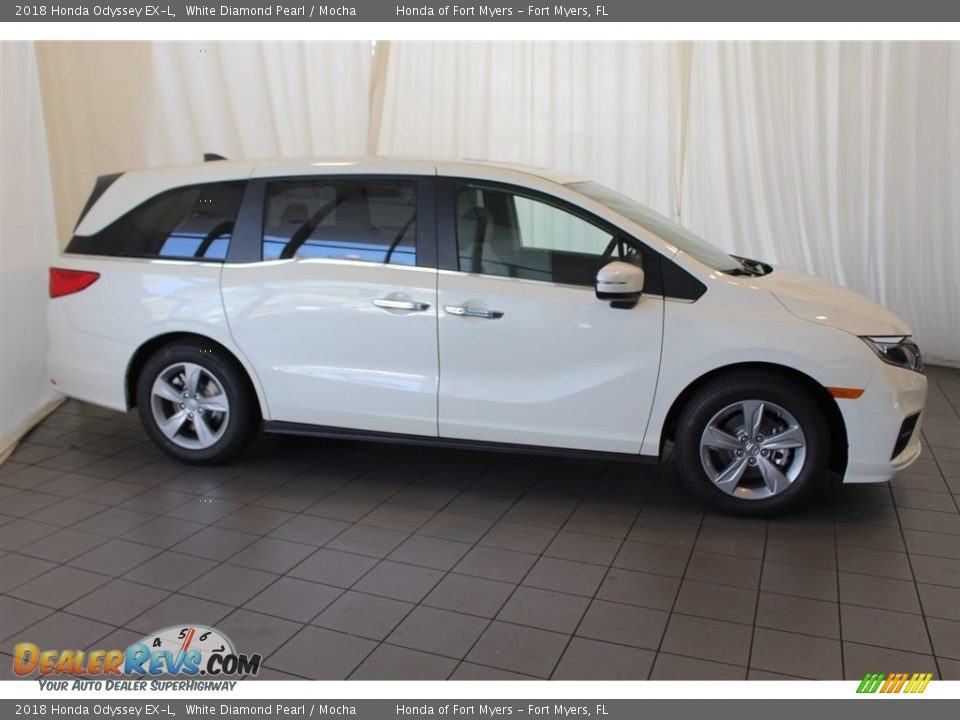 2018 Honda Odyssey EX-L White Diamond Pearl / Mocha Photo #3