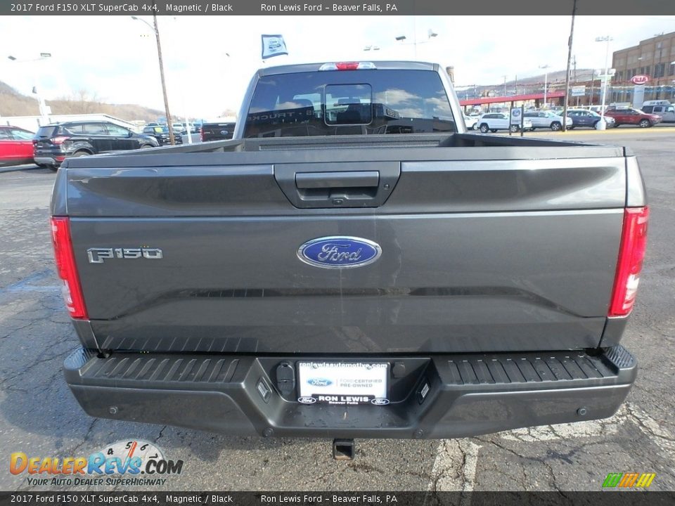 2017 Ford F150 XLT SuperCab 4x4 Magnetic / Black Photo #4