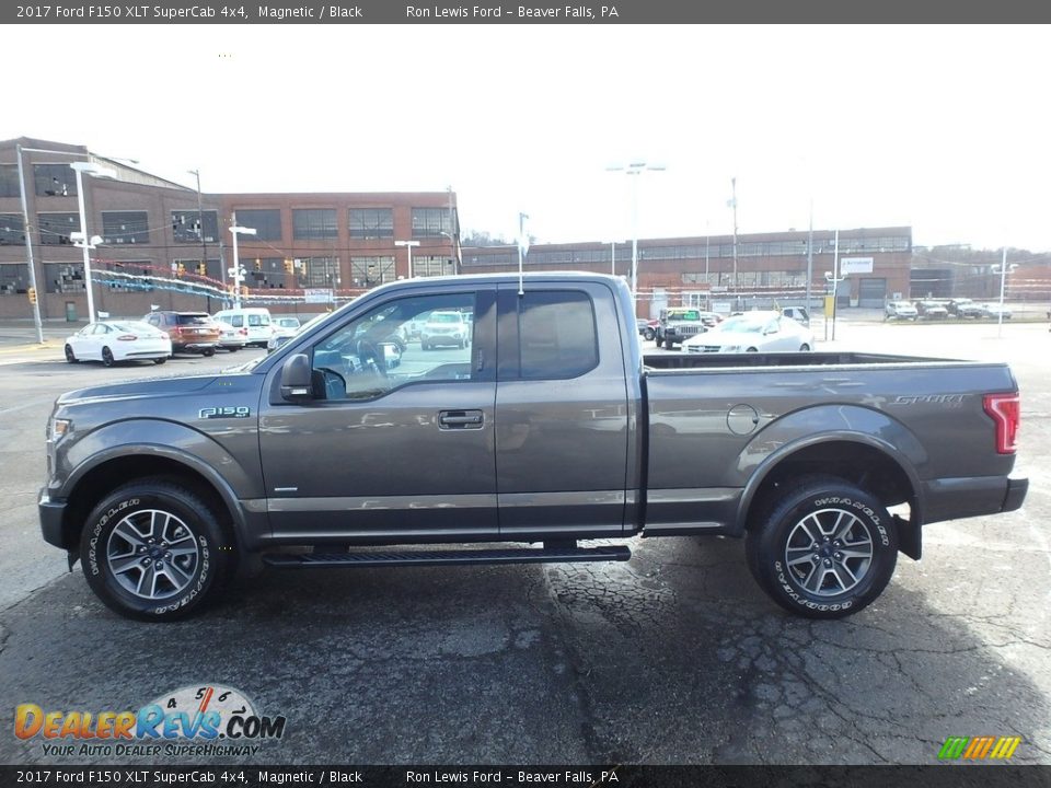 2017 Ford F150 XLT SuperCab 4x4 Magnetic / Black Photo #6