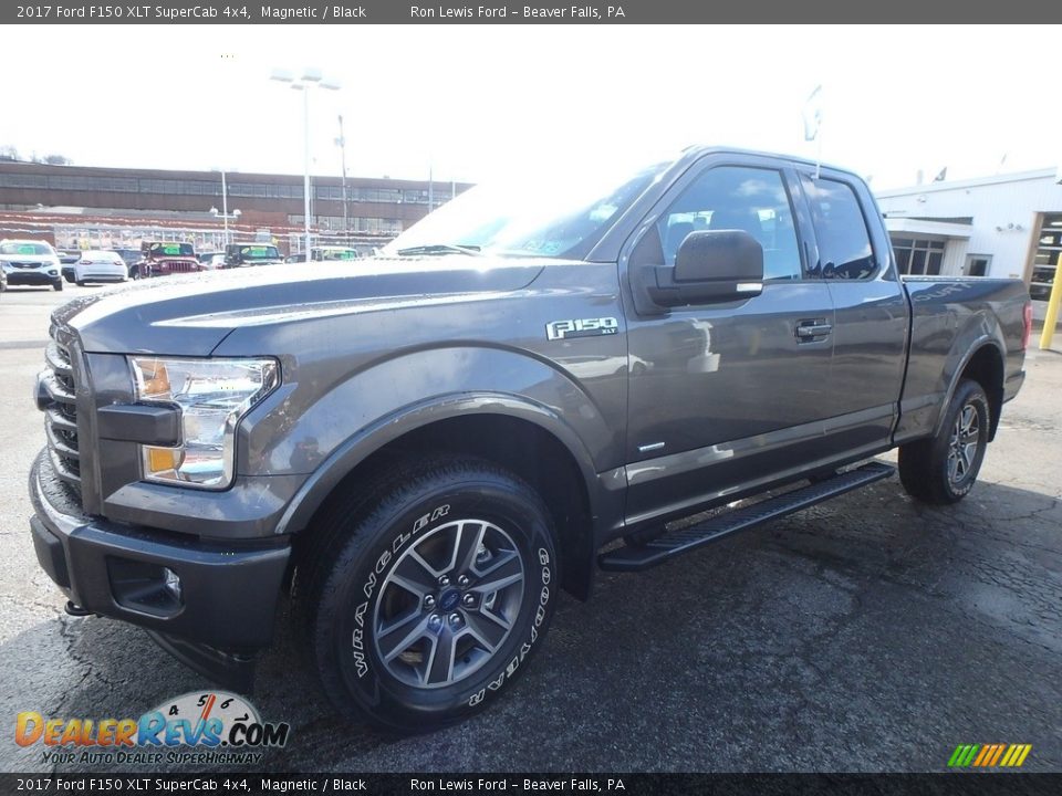 2017 Ford F150 XLT SuperCab 4x4 Magnetic / Black Photo #7