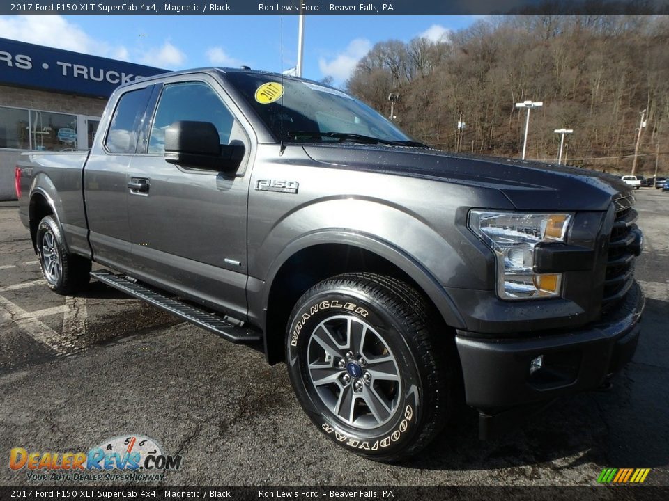 2017 Ford F150 XLT SuperCab 4x4 Magnetic / Black Photo #9