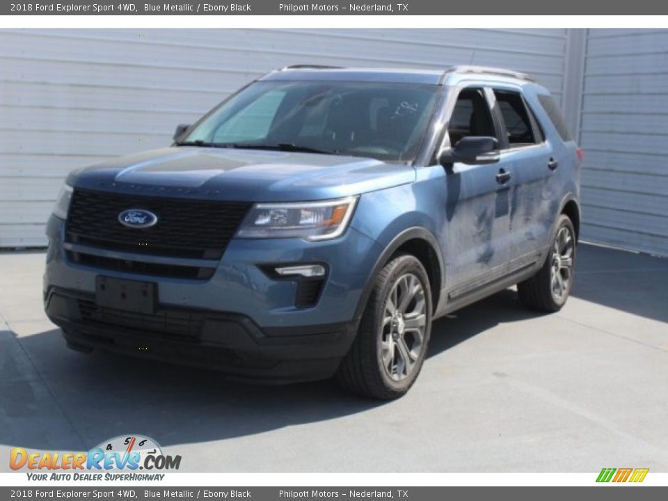 2018 Ford Explorer Sport 4WD Blue Metallic / Ebony Black Photo #3