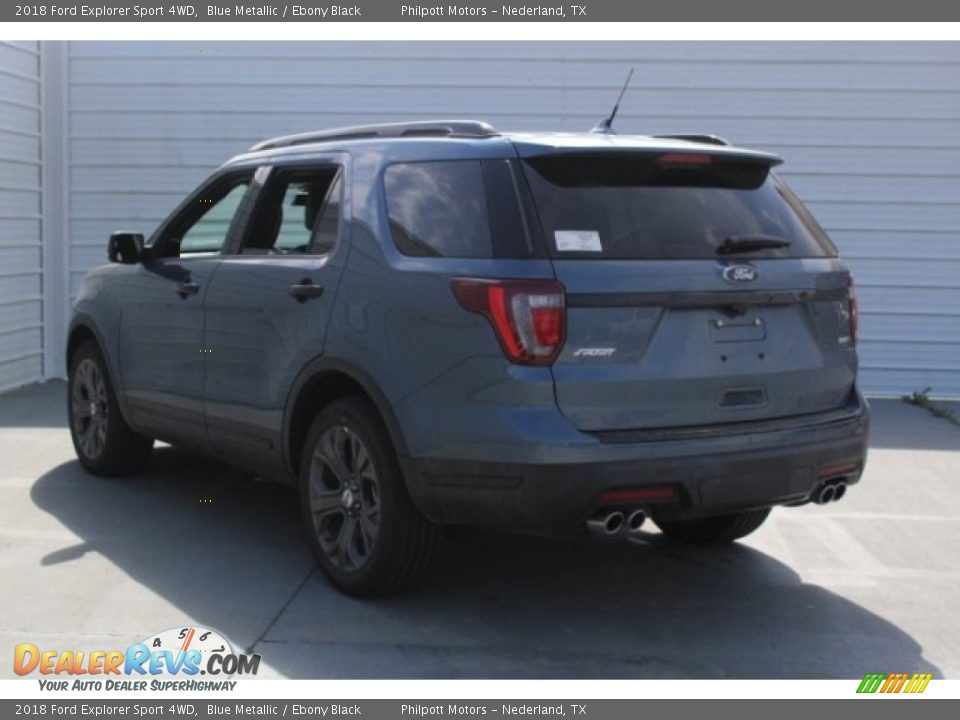 2018 Ford Explorer Sport 4WD Blue Metallic / Ebony Black Photo #6