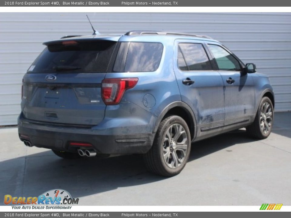 2018 Ford Explorer Sport 4WD Blue Metallic / Ebony Black Photo #8