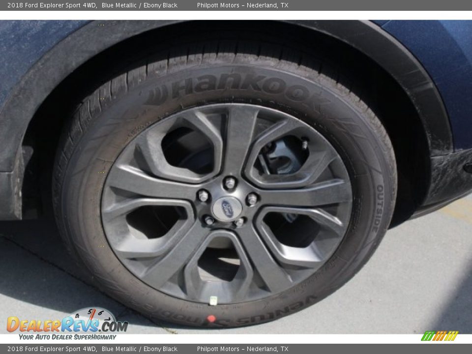 2018 Ford Explorer Sport 4WD Blue Metallic / Ebony Black Photo #10