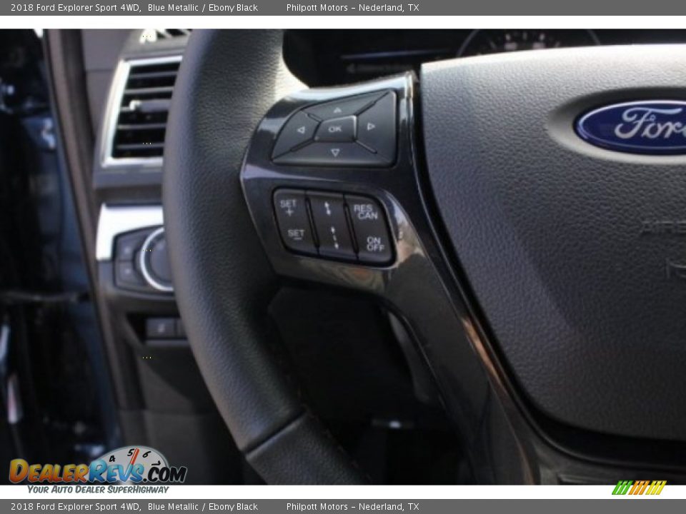 2018 Ford Explorer Sport 4WD Blue Metallic / Ebony Black Photo #19