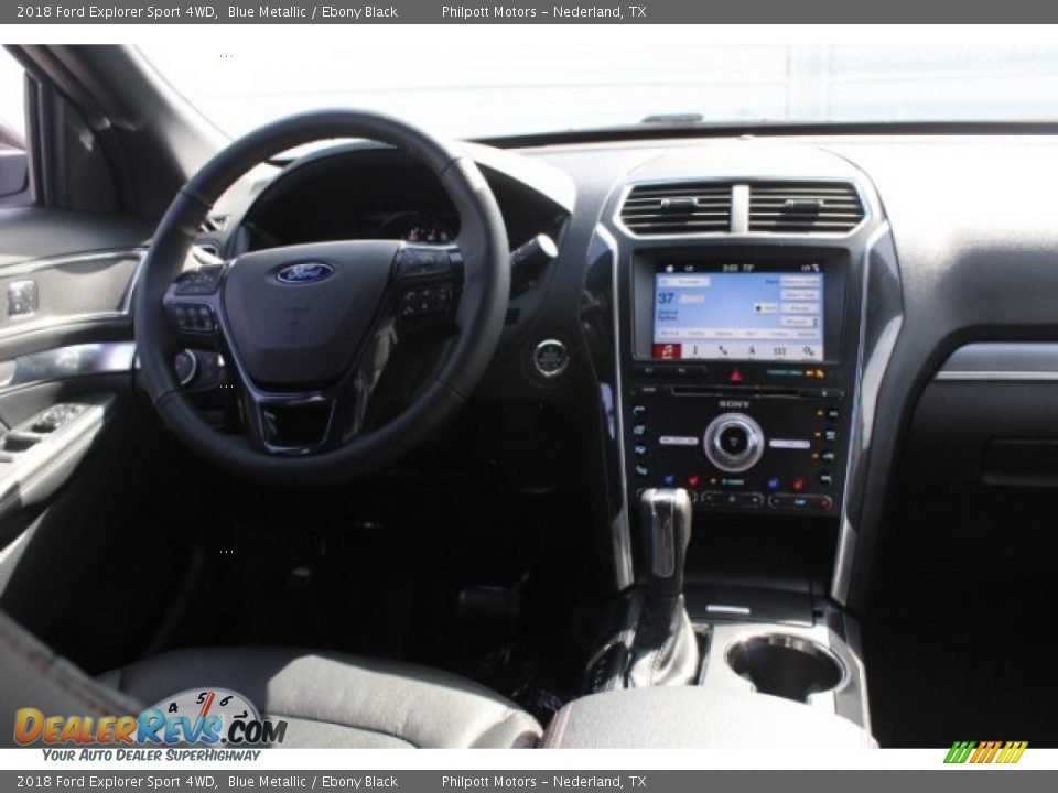 2018 Ford Explorer Sport 4WD Blue Metallic / Ebony Black Photo #25