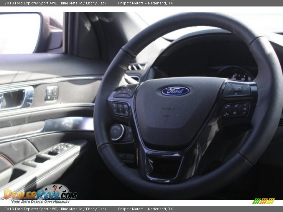2018 Ford Explorer Sport 4WD Blue Metallic / Ebony Black Photo #26