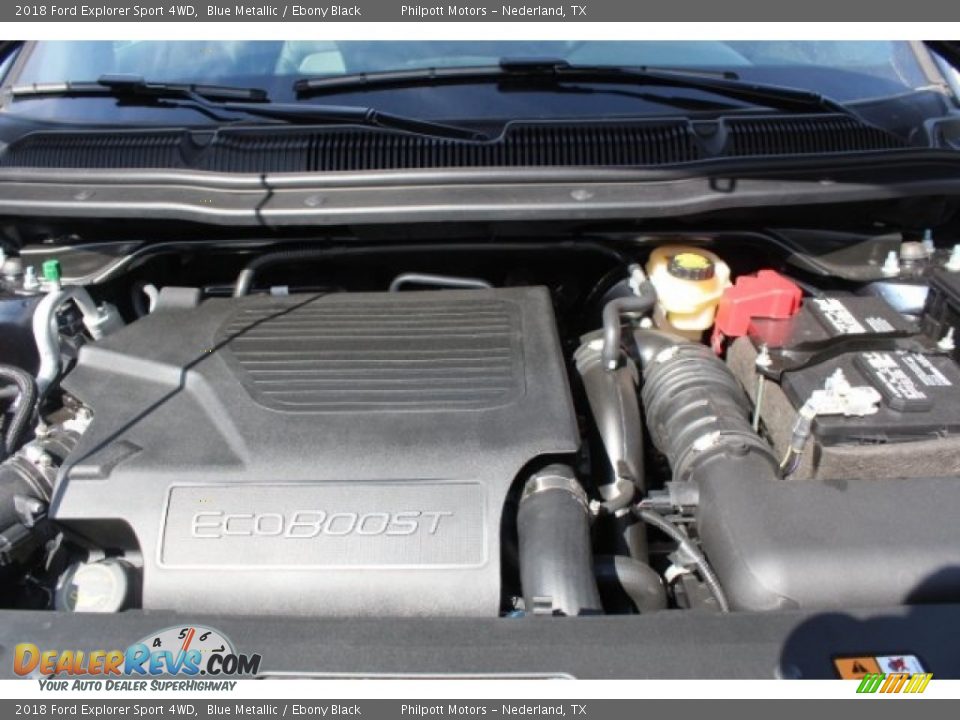 2018 Ford Explorer Sport 4WD Blue Metallic / Ebony Black Photo #35