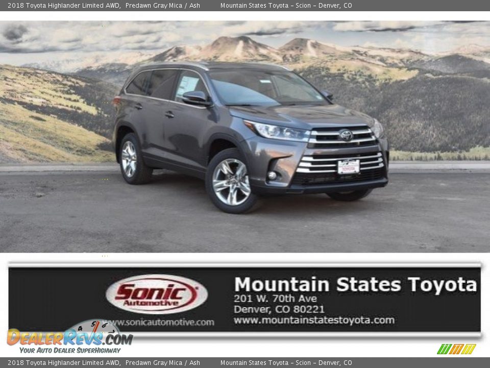 2018 Toyota Highlander Limited AWD Predawn Gray Mica / Ash Photo #1