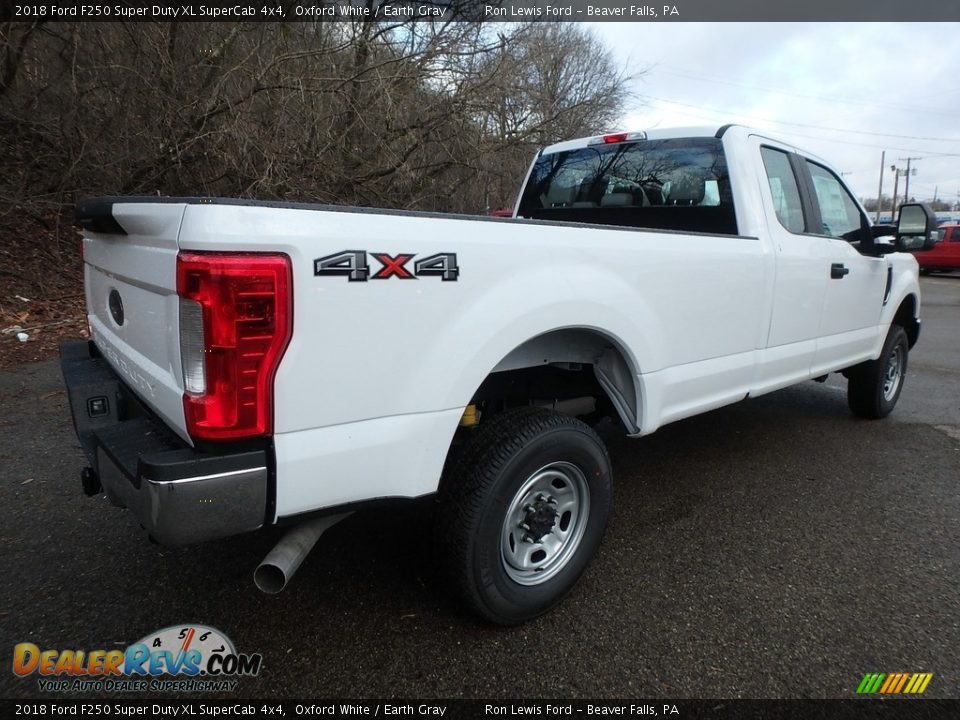 2018 Ford F250 Super Duty XL SuperCab 4x4 Oxford White / Earth Gray Photo #3