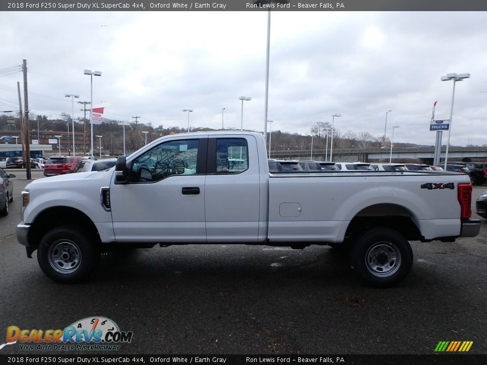 2018 Ford F250 Super Duty XL SuperCab 4x4 Oxford White / Earth Gray Photo #6