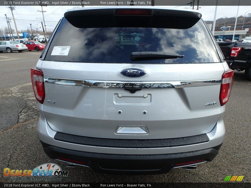 2018 Ford Explorer XLT 4WD Ingot Silver / Ebony Black Photo #4
