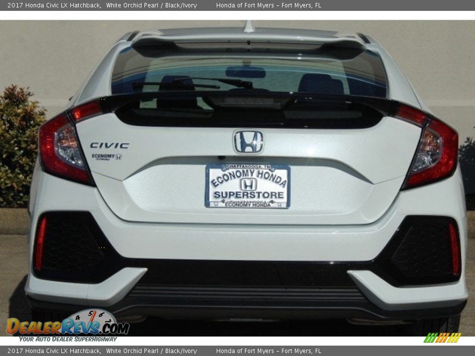 2017 Honda Civic LX Hatchback White Orchid Pearl / Black/Ivory Photo #5