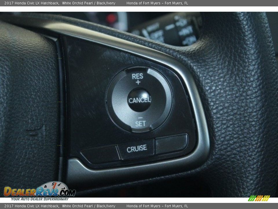 2017 Honda Civic LX Hatchback White Orchid Pearl / Black/Ivory Photo #13