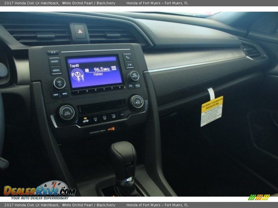 2017 Honda Civic LX Hatchback White Orchid Pearl / Black/Ivory Photo #14