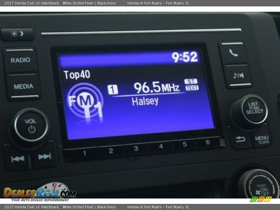 2017 Honda Civic LX Hatchback White Orchid Pearl / Black/Ivory Photo #15