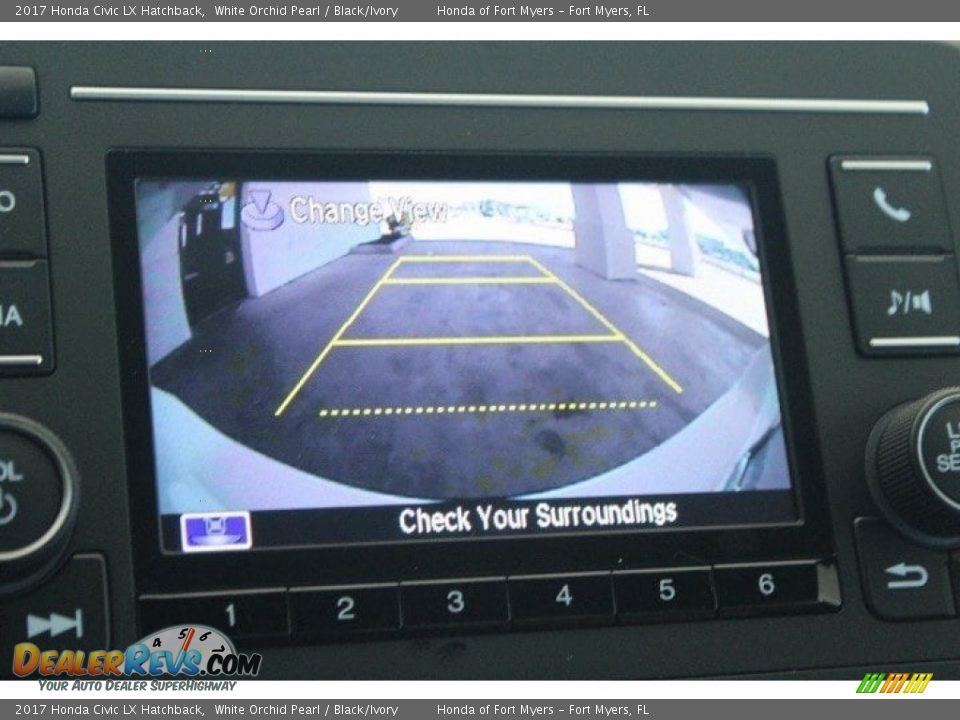 2017 Honda Civic LX Hatchback White Orchid Pearl / Black/Ivory Photo #16