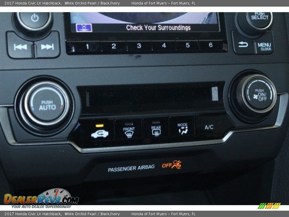 2017 Honda Civic LX Hatchback White Orchid Pearl / Black/Ivory Photo #17