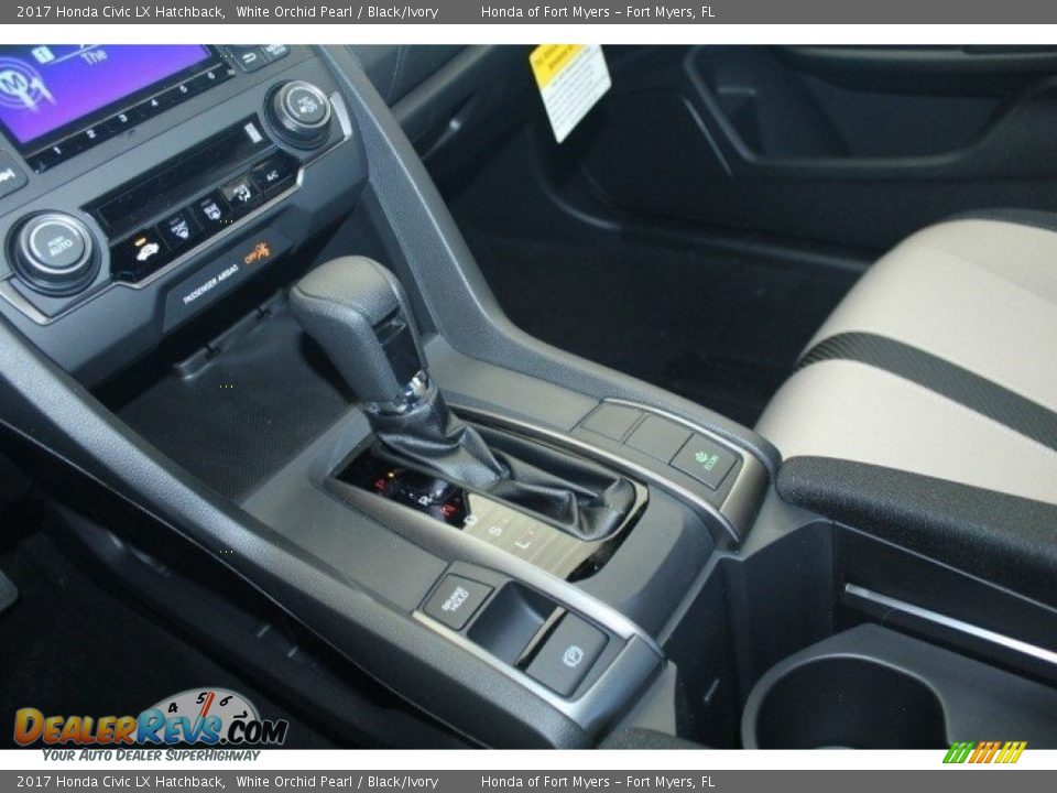 2017 Honda Civic LX Hatchback White Orchid Pearl / Black/Ivory Photo #18