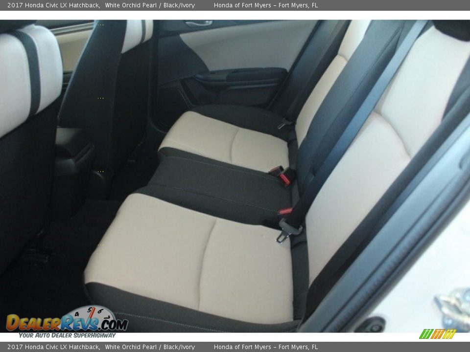 2017 Honda Civic LX Hatchback White Orchid Pearl / Black/Ivory Photo #20