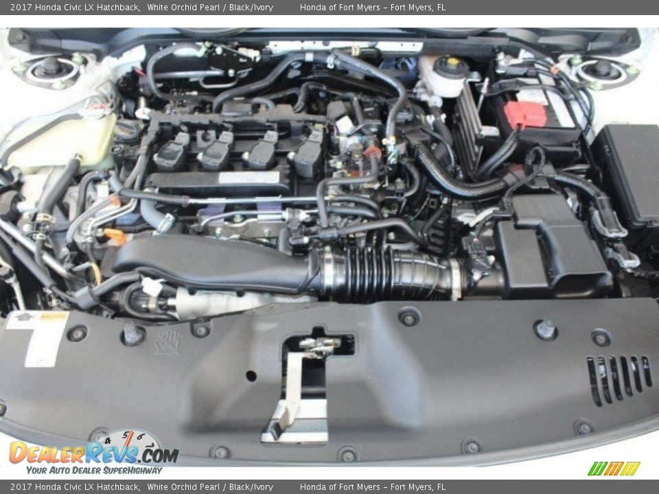 2017 Honda Civic LX Hatchback White Orchid Pearl / Black/Ivory Photo #22