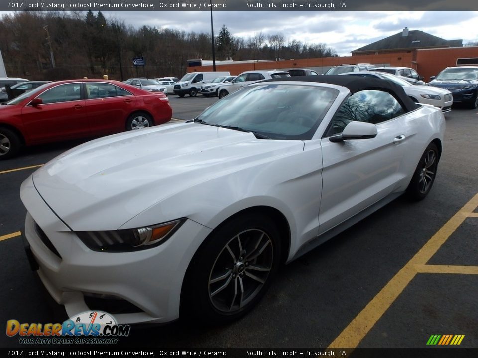 2017 Ford Mustang EcoBoost Premium Convertible Oxford White / Ceramic Photo #1