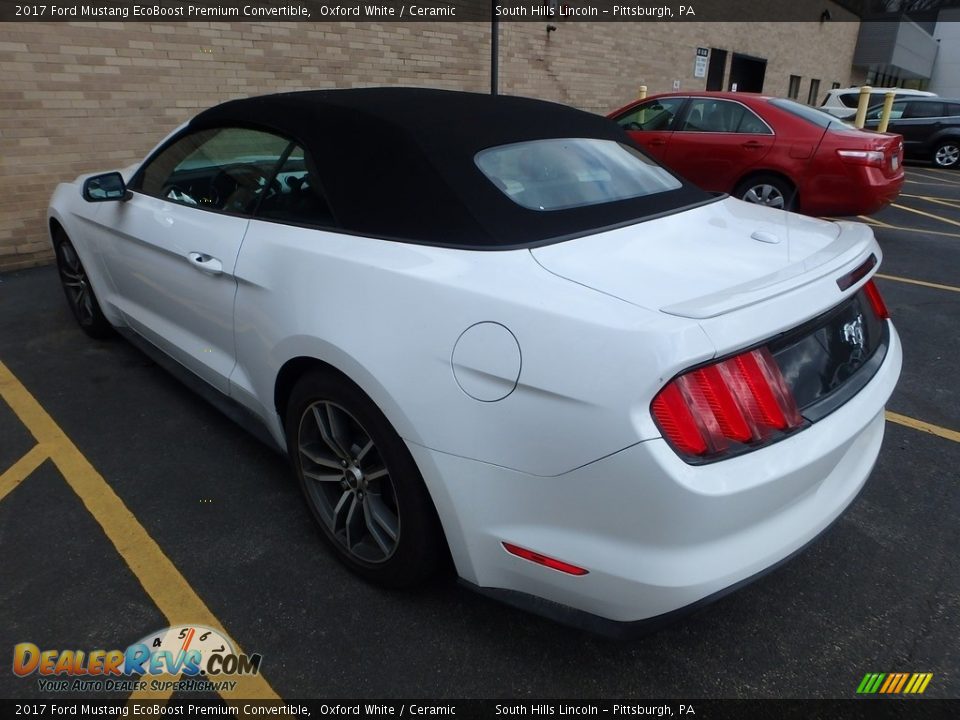 2017 Ford Mustang EcoBoost Premium Convertible Oxford White / Ceramic Photo #2