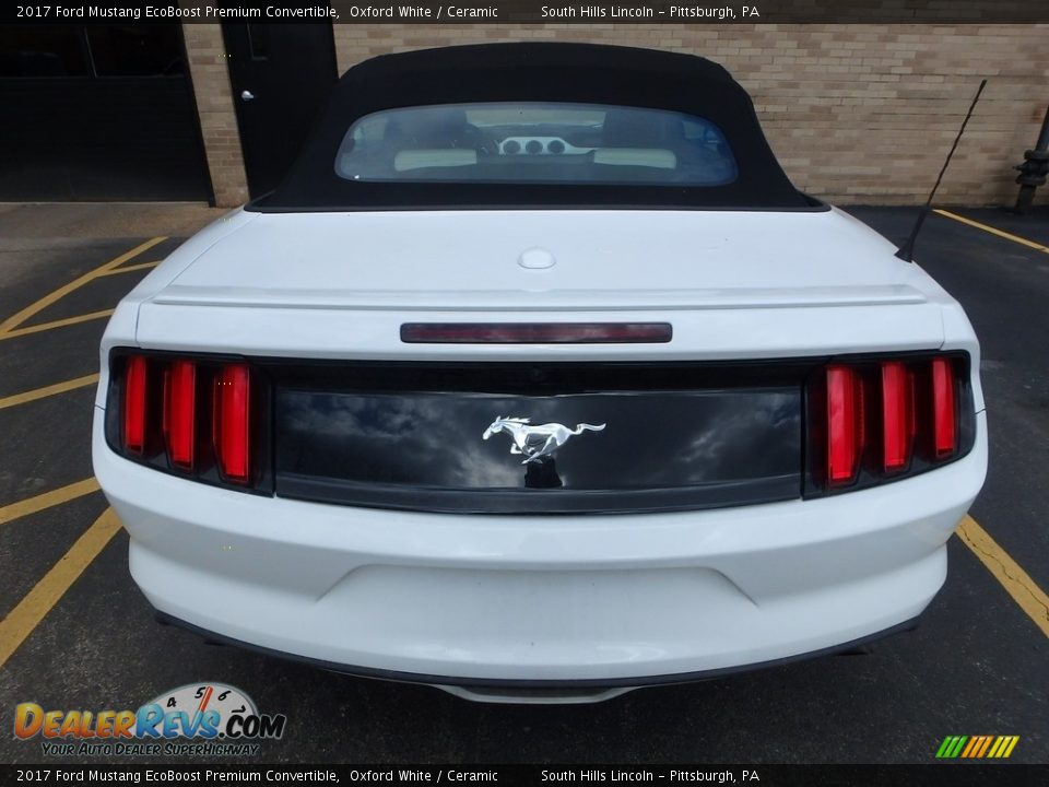 2017 Ford Mustang EcoBoost Premium Convertible Oxford White / Ceramic Photo #3