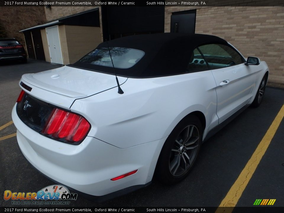2017 Ford Mustang EcoBoost Premium Convertible Oxford White / Ceramic Photo #4