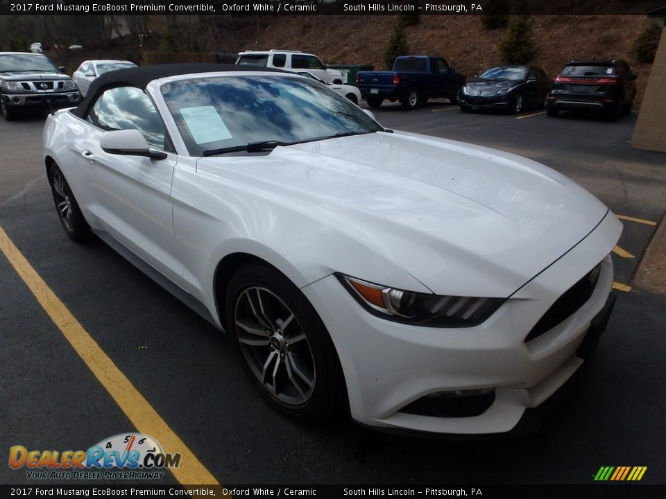 2017 Ford Mustang EcoBoost Premium Convertible Oxford White / Ceramic Photo #5