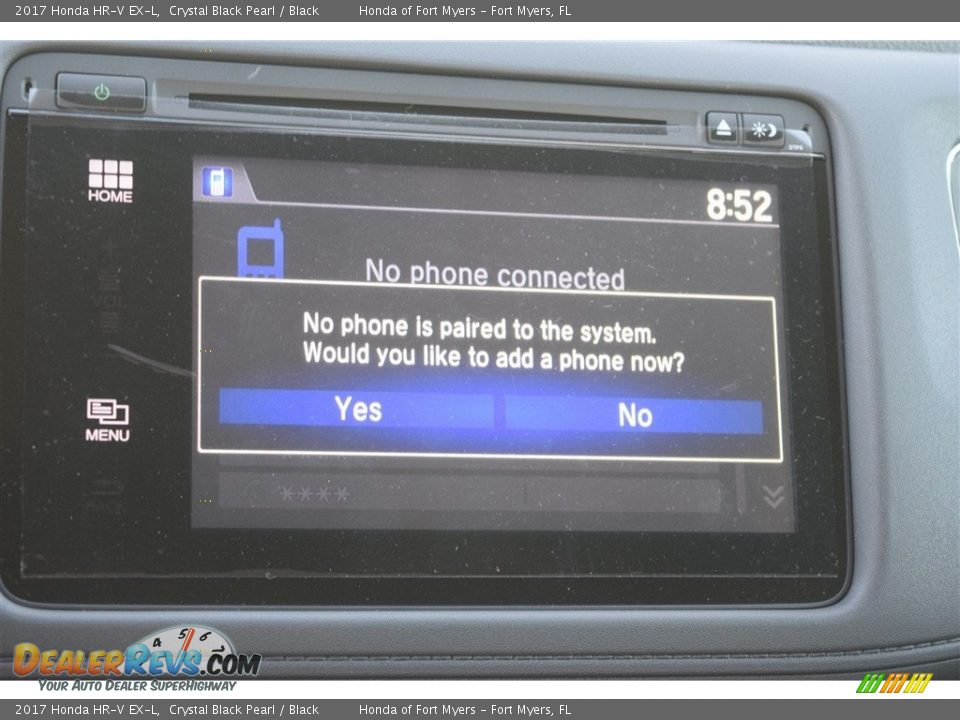 2017 Honda HR-V EX-L Crystal Black Pearl / Black Photo #22