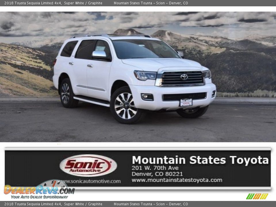 2018 Toyota Sequoia Limited 4x4 Super White / Graphite Photo #1