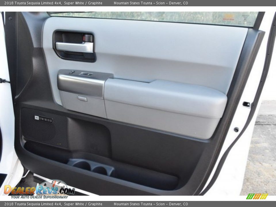 2018 Toyota Sequoia Limited 4x4 Super White / Graphite Photo #25