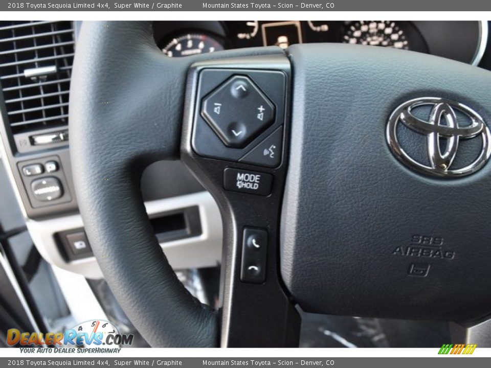 2018 Toyota Sequoia Limited 4x4 Super White / Graphite Photo #30