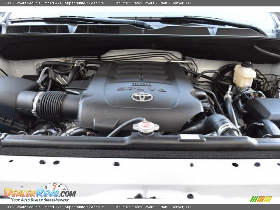 2018 Toyota Sequoia Limited 4x4 Super White / Graphite Photo #34