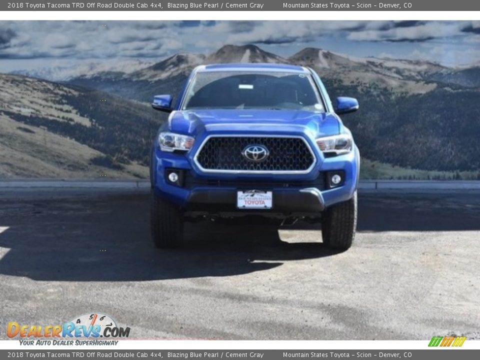2018 Toyota Tacoma TRD Off Road Double Cab 4x4 Blazing Blue Pearl / Cement Gray Photo #2