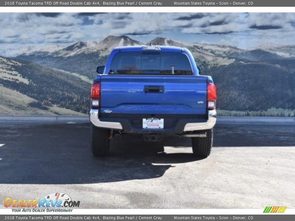 2018 Toyota Tacoma TRD Off Road Double Cab 4x4 Blazing Blue Pearl / Cement Gray Photo #4