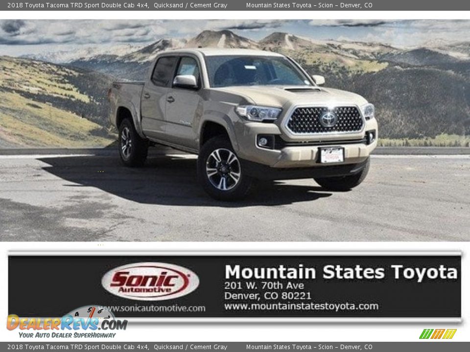 2018 Toyota Tacoma TRD Sport Double Cab 4x4 Quicksand / Cement Gray Photo #1
