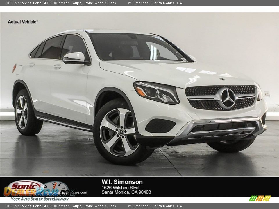 2018 Mercedes-Benz GLC 300 4Matic Coupe Polar White / Black Photo #1