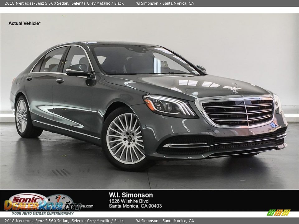 2018 Mercedes-Benz S 560 Sedan Selenite Grey Metallic / Black Photo #1