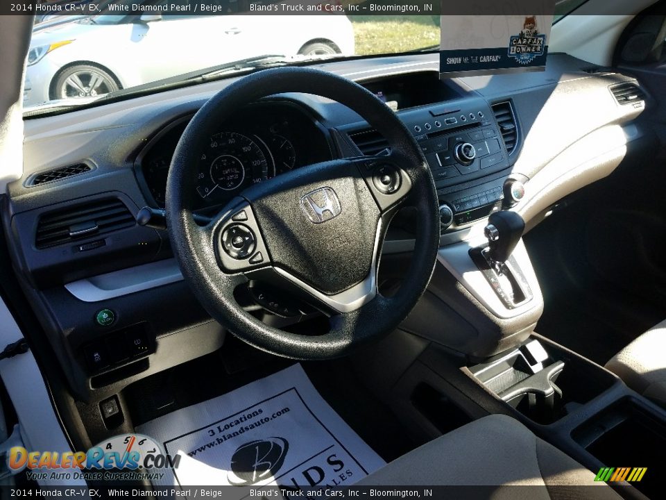 2014 Honda CR-V EX White Diamond Pearl / Beige Photo #13