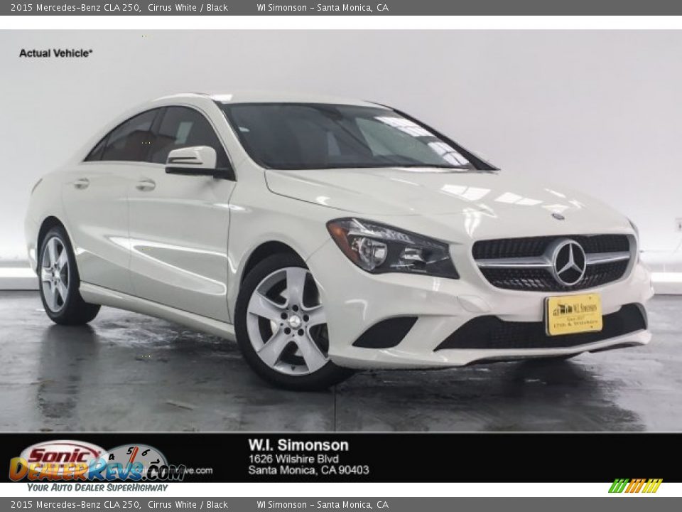 2015 Mercedes-Benz CLA 250 Cirrus White / Black Photo #1