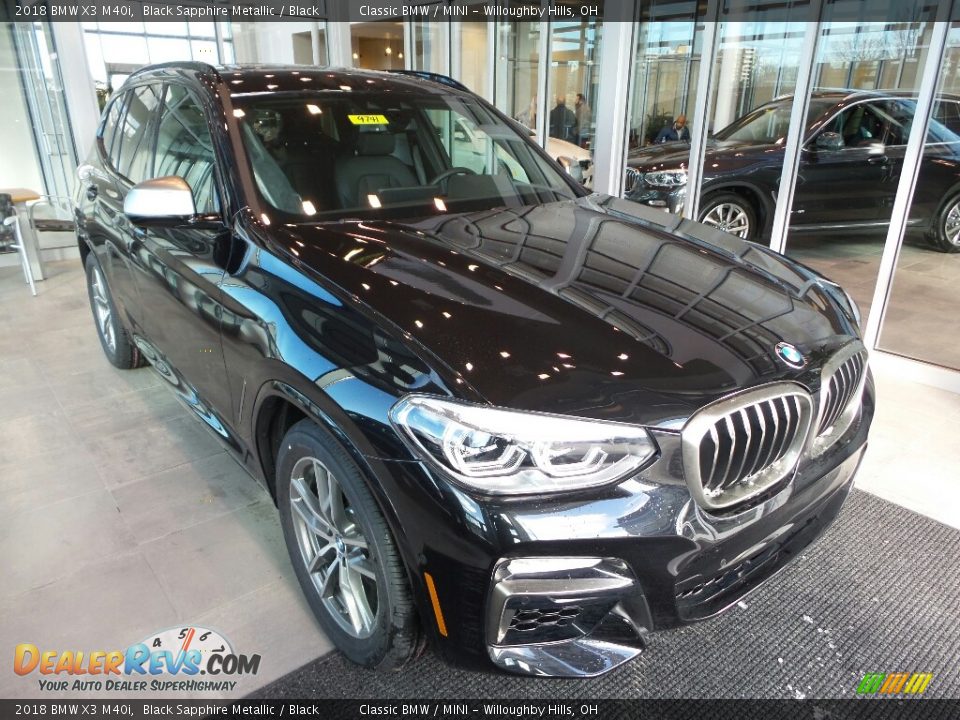 2018 BMW X3 M40i Black Sapphire Metallic / Black Photo #1