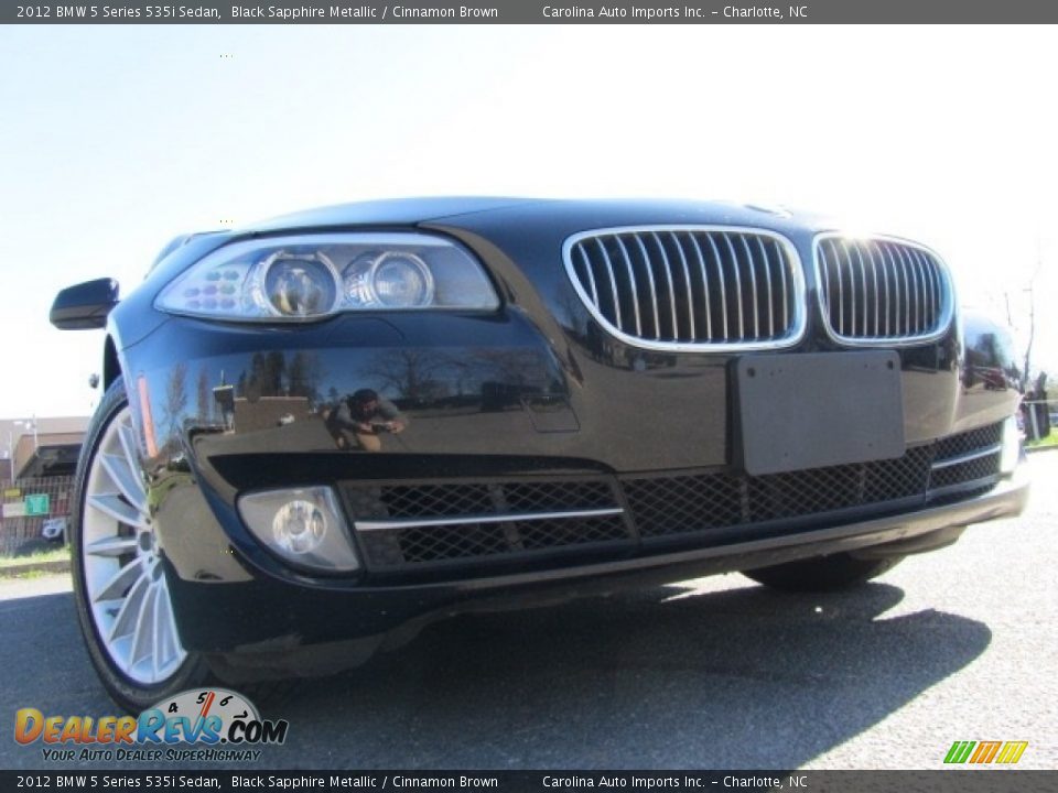 2012 BMW 5 Series 535i Sedan Black Sapphire Metallic / Cinnamon Brown Photo #1