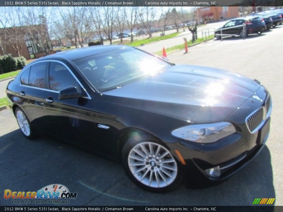 2012 BMW 5 Series 535i Sedan Black Sapphire Metallic / Cinnamon Brown Photo #2